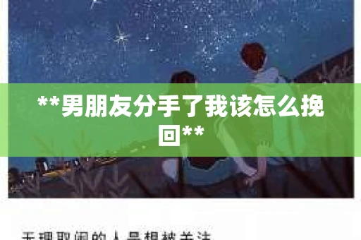 **男朋友分手了我该怎么挽回**