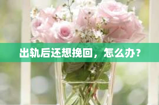 出轨后还想挽回，怎么办？