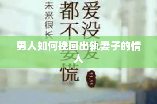 男人如何挽回出轨妻子的情人