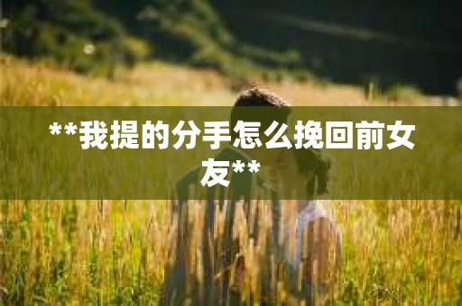 **我提的分手怎么挽回前女友**