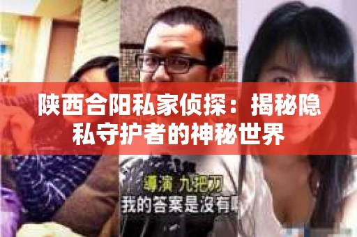 陕西合阳私家侦探：揭秘隐私守护者的神秘世界