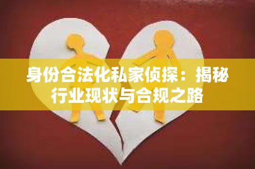 身份合法化私家侦探：揭秘行业现状与合规之路