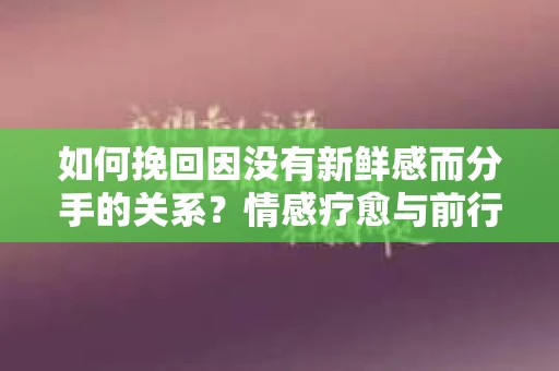 如何挽回因没有新鲜感而分手的关系?情感疗愈与前行计划 如何挽回因没有新鲜感而分手的关系?情感疗愈与前行计划