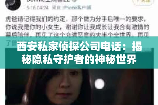 西安私家侦探公司电话：揭秘隐私守护者的神秘世界
