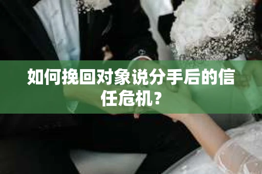 如何挽回对象说分手后的信任危机？