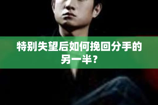 特别失望后如何挽回分手的另一半？
