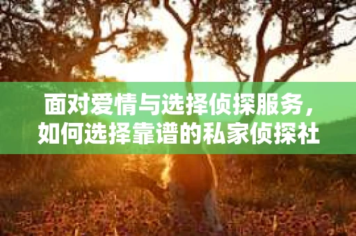 面对爱情与选择侦探服务，如何选择靠谱的私家侦探社？